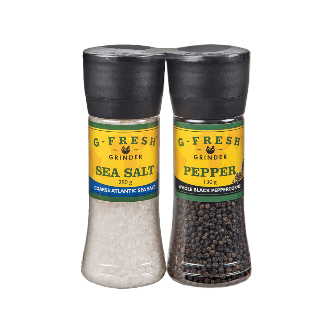 G Fresh Salt and Pepper Grinders Twin Pack
