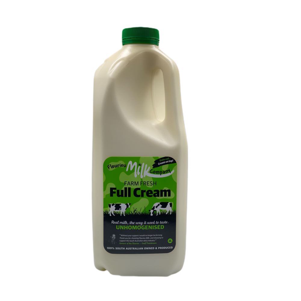 Unhomogenised Full Cream Milk Dairy Fleurieu Milk Company 